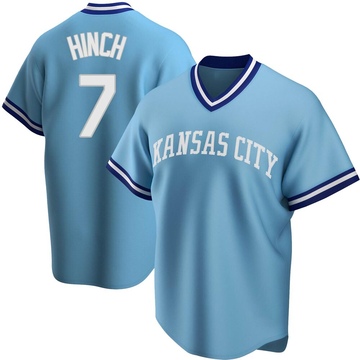 Replica A.j. Hinch Youth Kansas City Royals Light Blue Road Cooperstown Collection Jersey