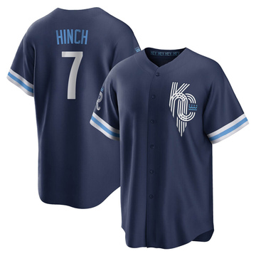 Replica A.j. Hinch Youth Kansas City Royals Navy 2022 City Connect Jersey