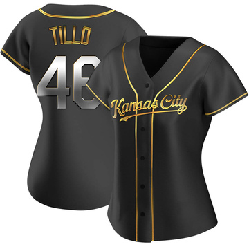 Replica Daniel Tillo Women's Kansas City Royals Black Golden Alternate Jersey