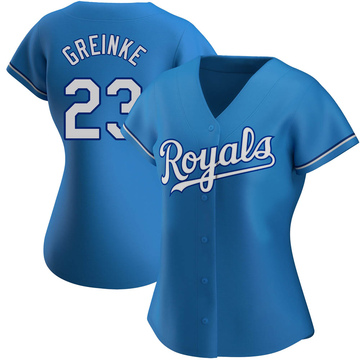 Replica Zack Greinke Women's Kansas City Royals Light Blue Alternate Jersey